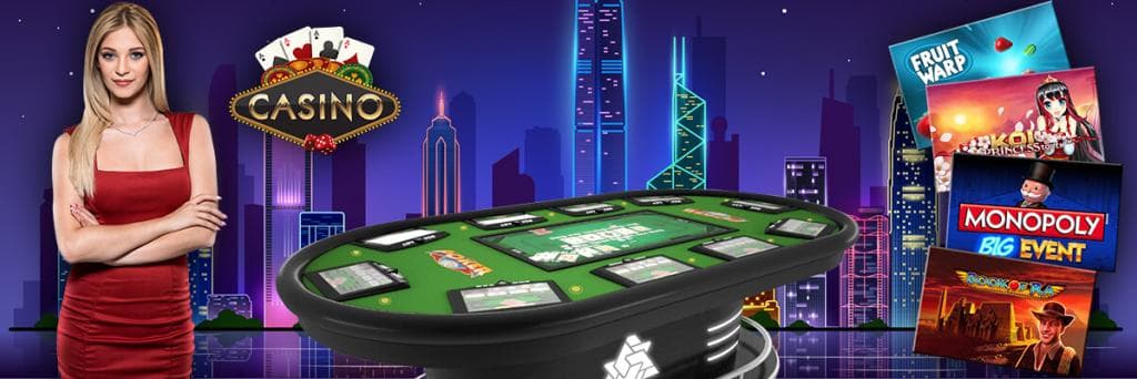 Hosztesz, kaszinó, online blackjack asztal, szerencsejátékok