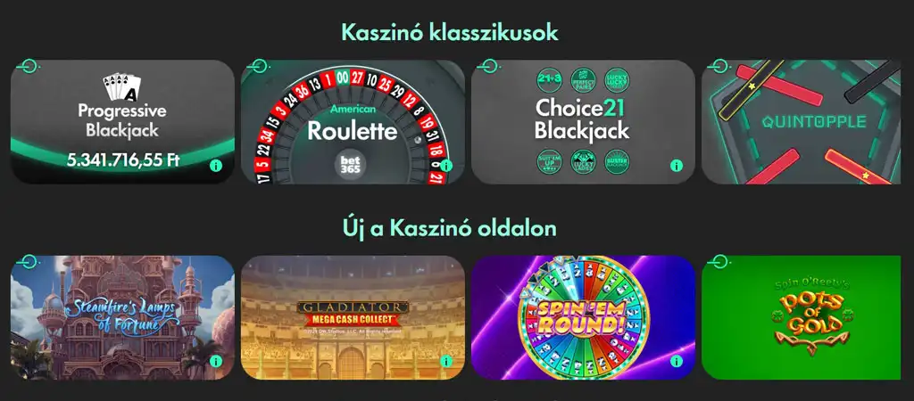 bet365 kaszinó játékok