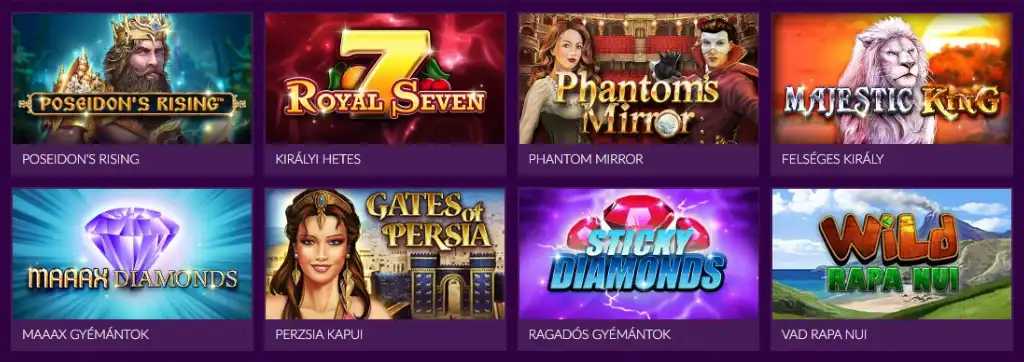 Myjackpot Casino online játékkínálat, nyerőgépek