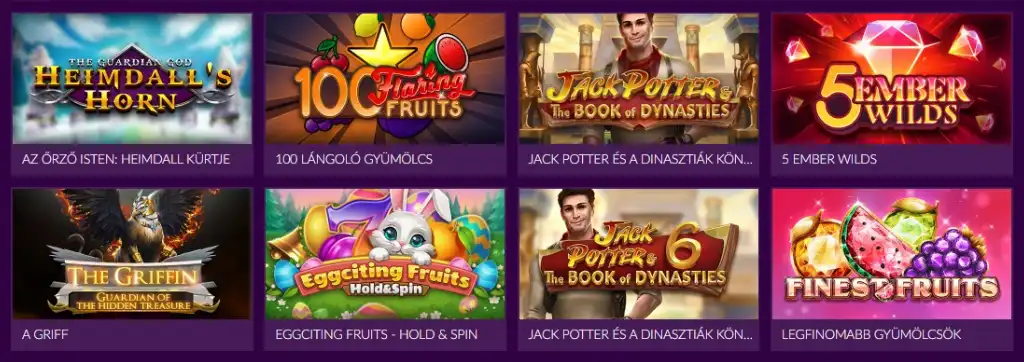 Myjackpot Casino online kaszinó játékok
