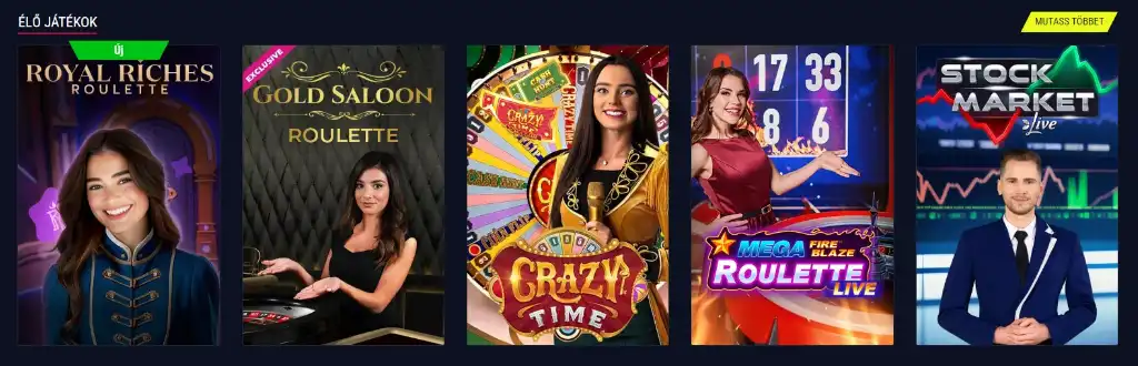 Rabona Casino online élő kaszinó játék kínálat