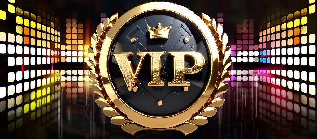 VIP casino, logo, bónusz, nyerőgép tárcsák, játék figurák