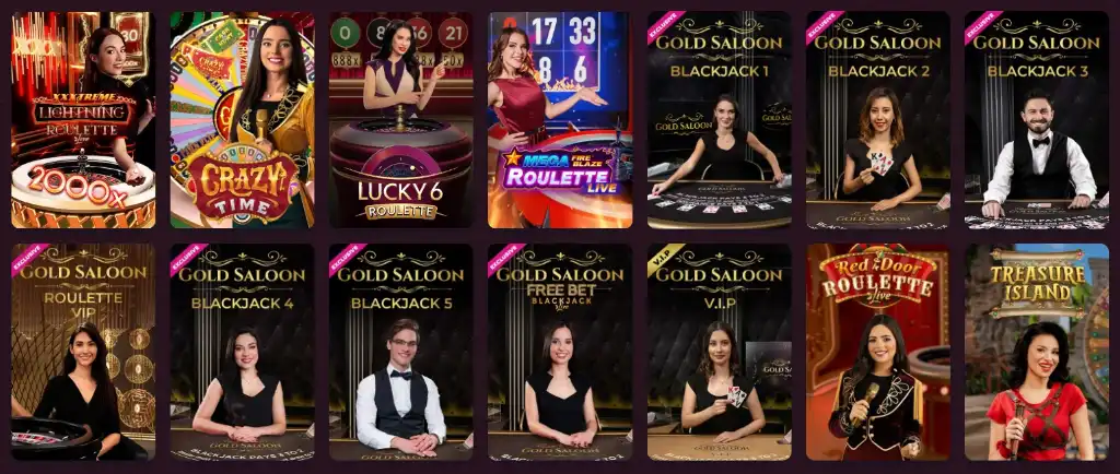 5Gringos Online Casino élő kaszinó játékok