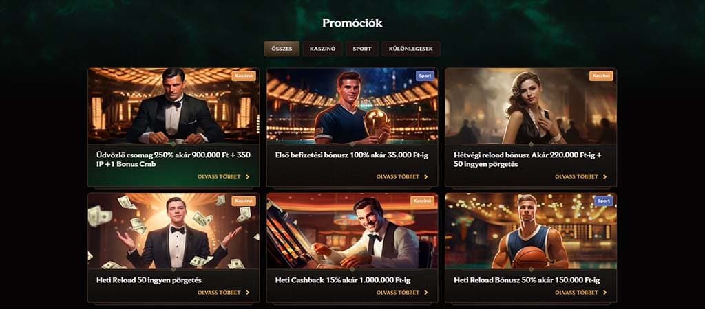 Crownplay Casino, üdvözlő bónusz, promók