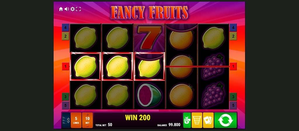 Fancy Fruits, nyerőgépes játékok, online slot