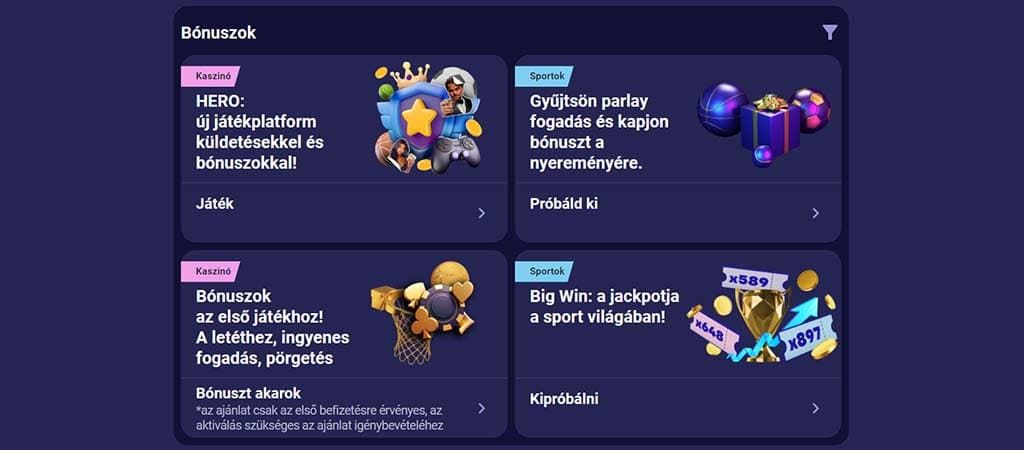 BetMatch Casino, casino bonus, bónuszok