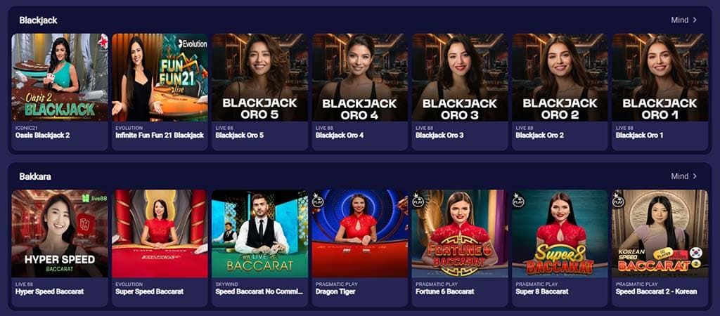 BetMatch Casino, élő játékok, live casino