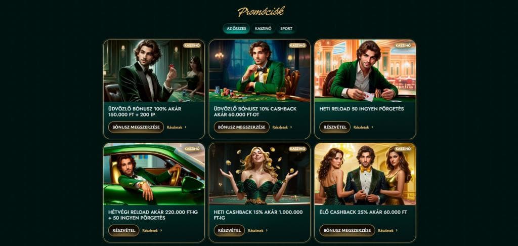 Cashed Casino, promociók, online kaszinó